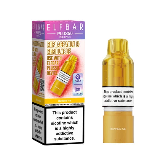 ElfBar Plus 50 Refill Kit | Rechargeable & Refillable | F9 | E-Cig | UK | 20mg