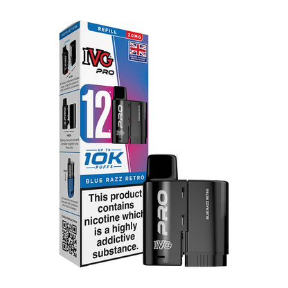 IVG Pro 12 Refill Pods | Prefilled Pods | 20mg E Cig | 10K Puffs Replacement Pod