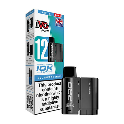 IVG Pro 12 Refill Pods | Prefilled Pods | 20mg E Cig | 10K Puffs Replacement Pod