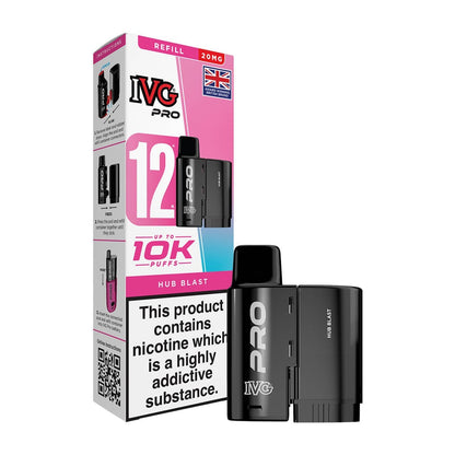 IVG Pro 12 Refill Pods | Prefilled Pods | 20mg E Cig | 10K Puffs Replacement Pod