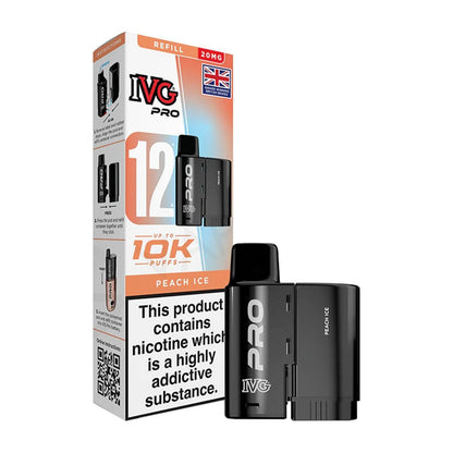 IVG Pro 12 Refill Pods | Prefilled Pods | 20mg E Cig | 10K Puffs Replacement Pod