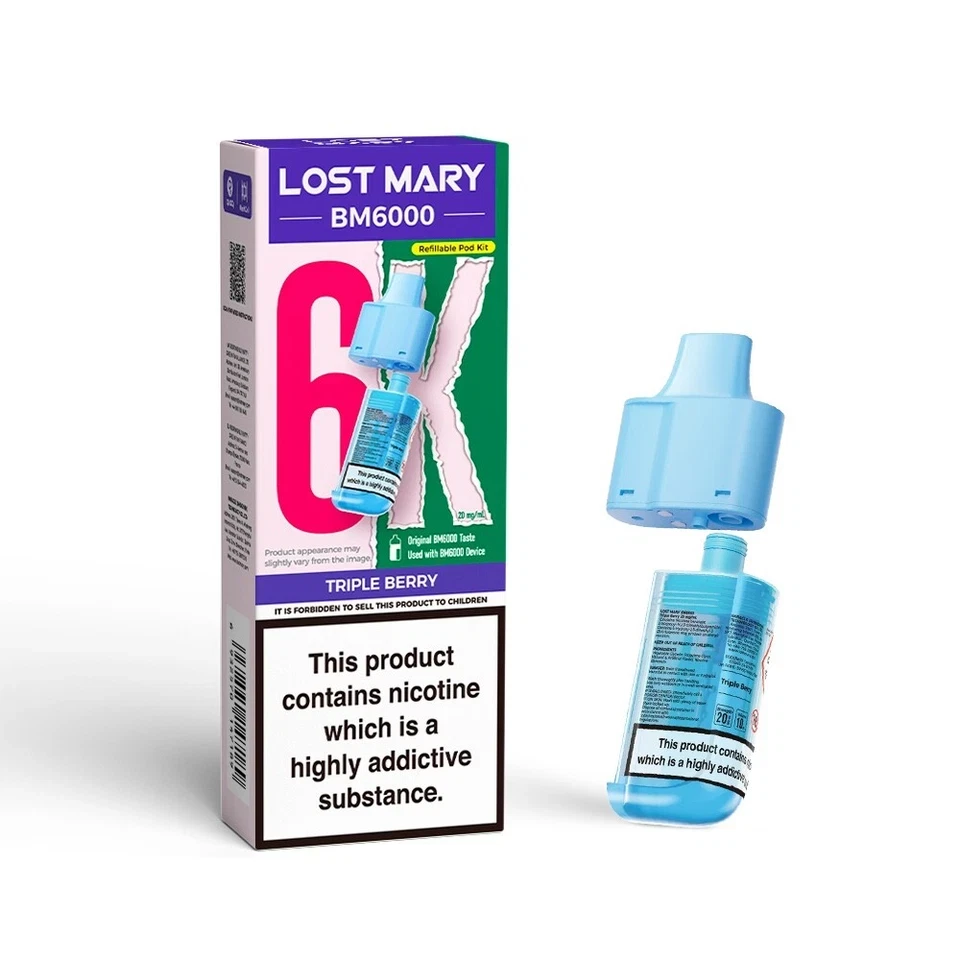 Lost Mary BM6000 Refill | Lost Mary BM6000 Replaceable Pods | 6K Puffs | 20mg |