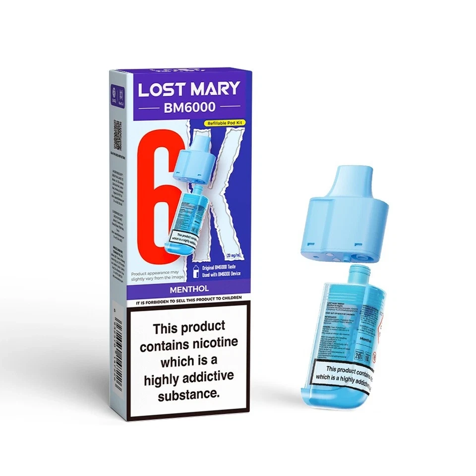 Lost Mary BM6000 Refill | Lost Mary BM6000 Replaceable Pods | 6K Puffs | 20mg |