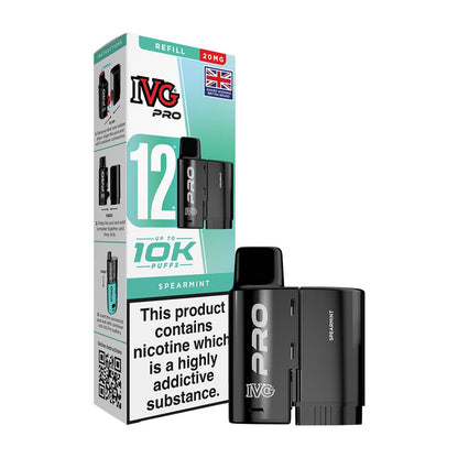 IVG Pro 12 Refill Pods | Prefilled Pods | 20mg E Cig | 10K Puffs Replacement Pod