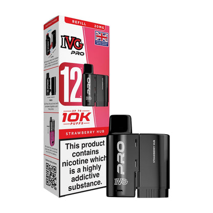 IVG Pro 12 Refill Pods | Prefilled Pods | 20mg E Cig | 10K Puffs Replacement Pod