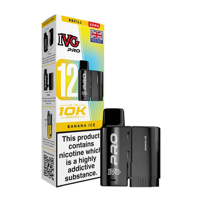 IVG Pro 12 Refill Pods | Prefilled Pods | 20mg E Cig | 10K Puffs Replacement Pod