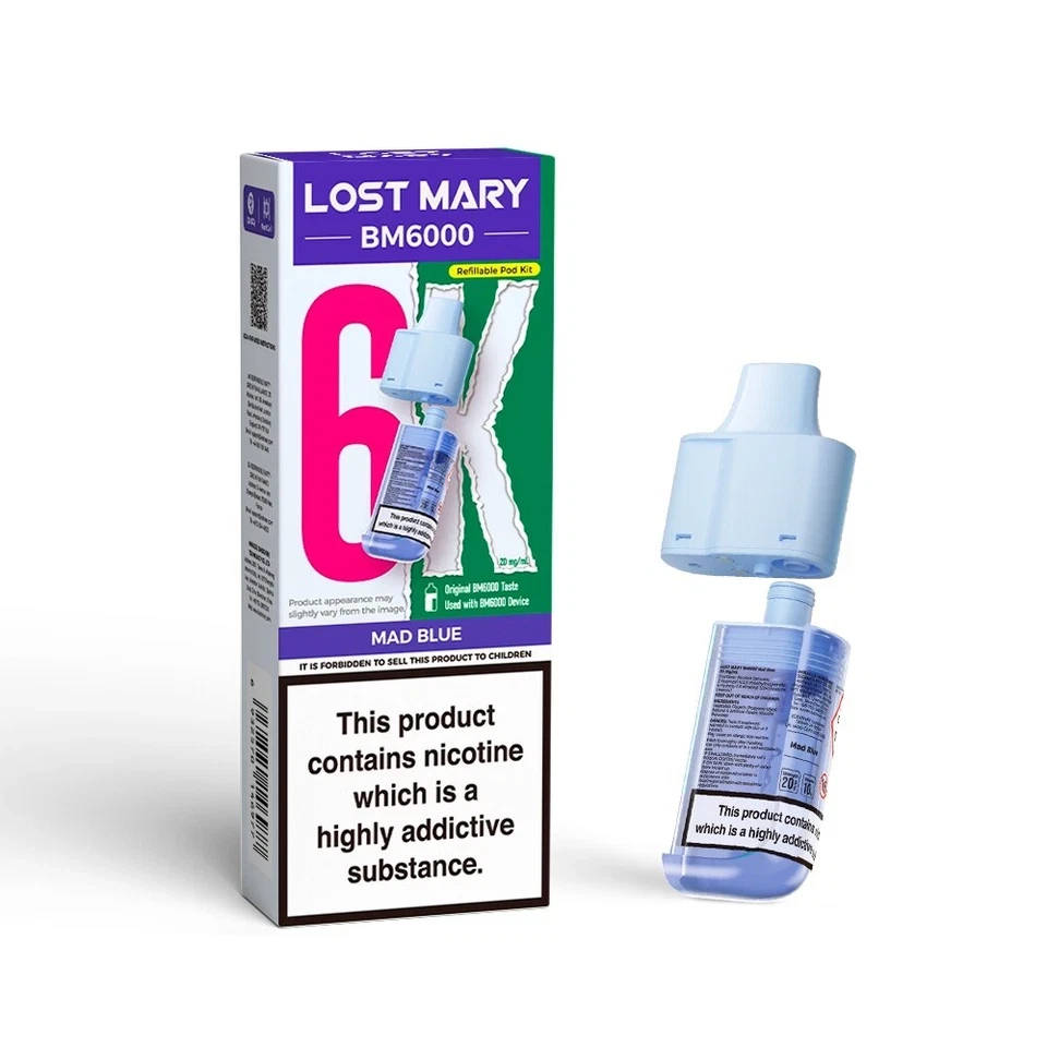 Lost Mary BM6000 Refill | Lost Mary BM6000 Replaceable Pods | 6K Puffs | 20mg |