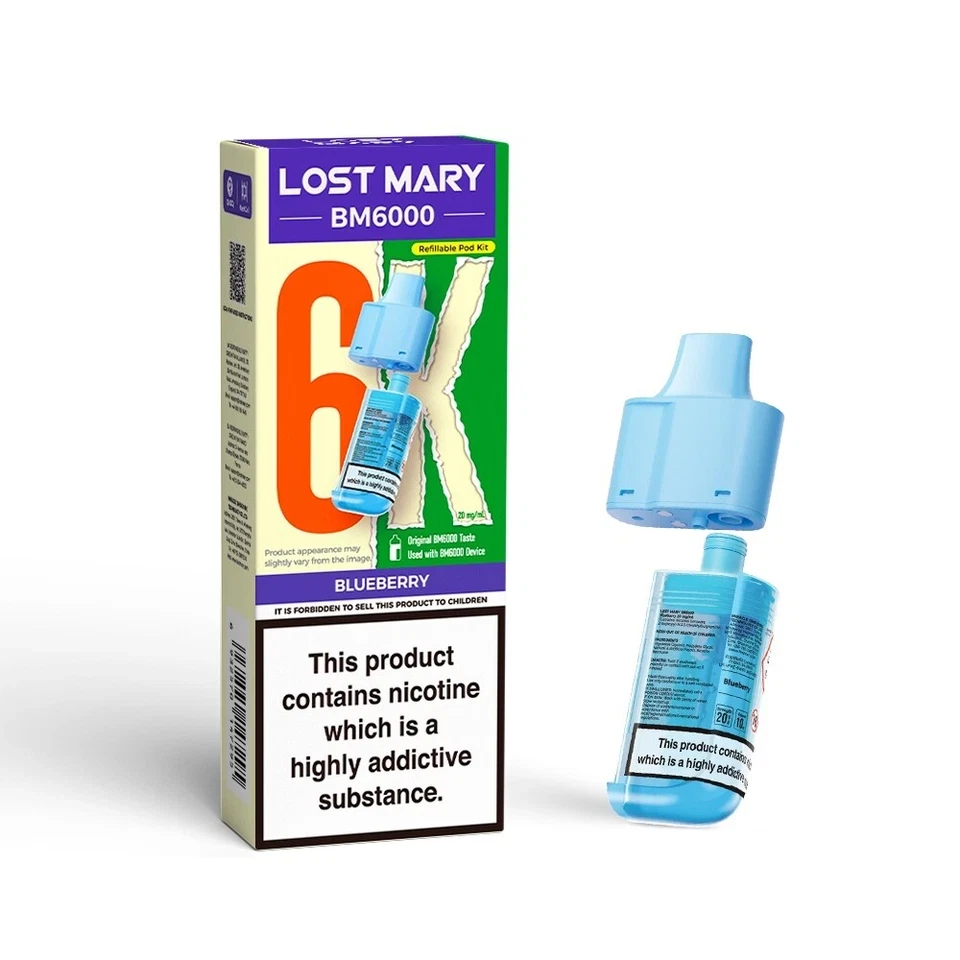 Lost Mary BM6000 Refill | Lost Mary BM6000 Replaceable Pods | 6K Puffs | 20mg |