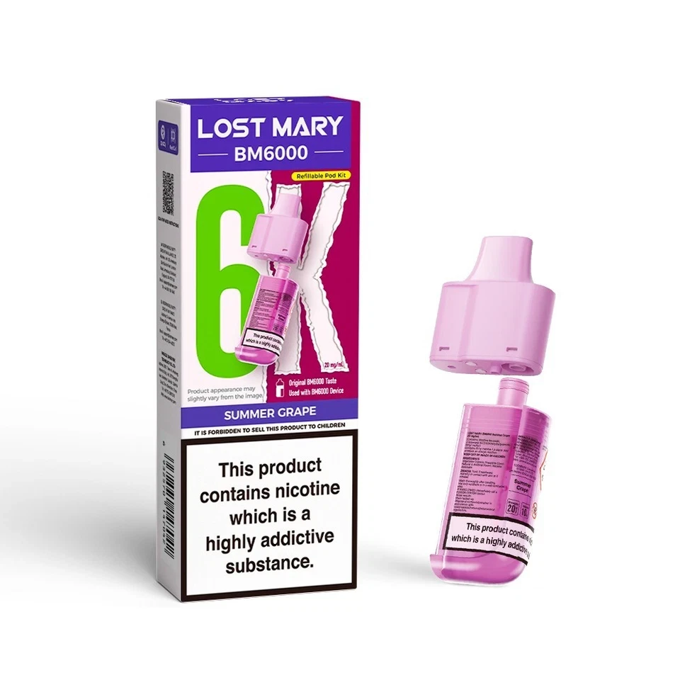Lost Mary BM6000 Refill | Lost Mary BM6000 Replaceable Pods | 6K Puffs | 20mg |