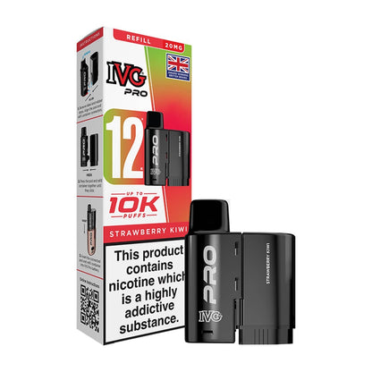 IVG Pro 12 Refill Pods | Prefilled Pods | 20mg E Cig | 10K Puffs Replacement Pod
