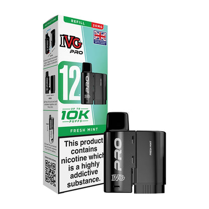 IVG Pro 12 Refill Pods | Prefilled Pods | 20mg E Cig | 10K Puffs Replacement Pod