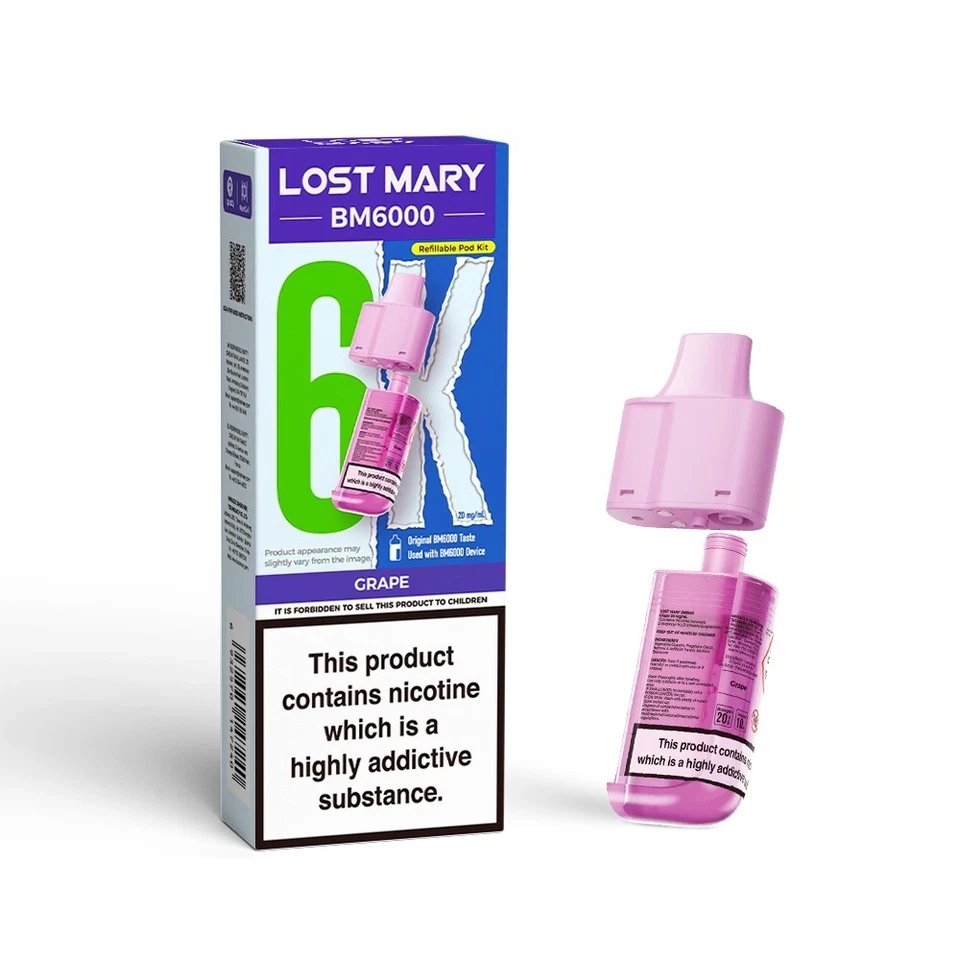 Lost Mary BM6000 Refill | Lost Mary BM6000 Replaceable Pods | 6K Puffs | 20mg |
