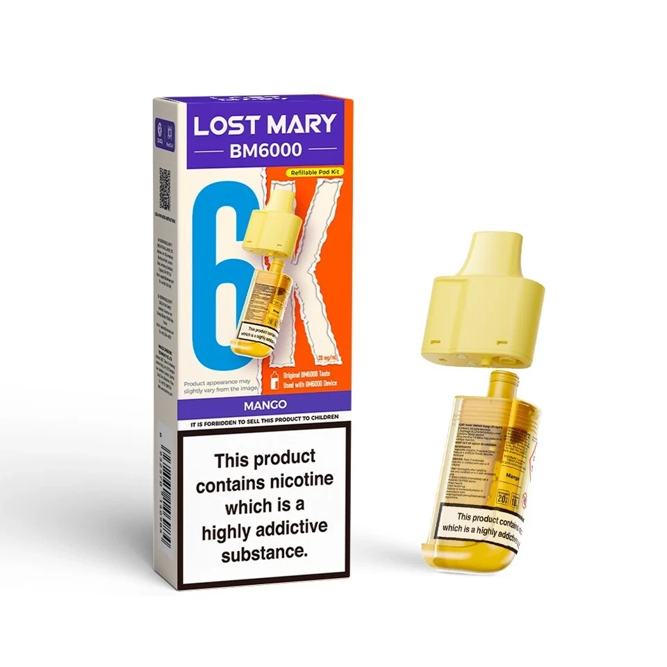 Lost Mary BM6000 Refill | Lost Mary BM6000 Replaceable Pods | 6K Puffs | 20mg |