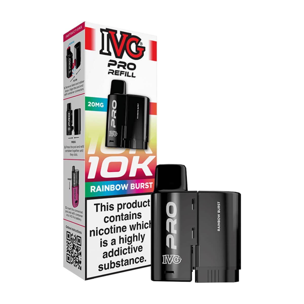 IVG Pro 12 Refill Pods | Prefilled Pods | 20mg E Cig | 10K Puffs Replacement Pod