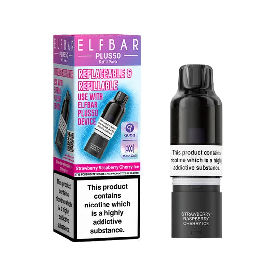 ElfBar Plus 50 Refill Kit | Rechargeable & Refillable | F9 | E-Cig | UK | 20mg