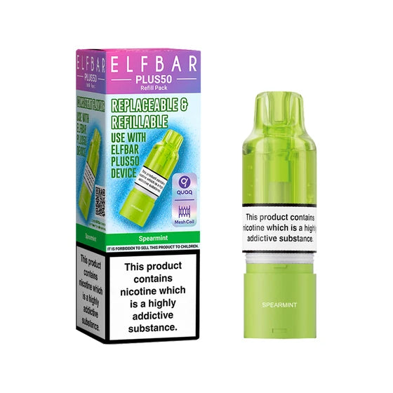 ElfBar Plus 50 Refill Kit | Rechargeable & Refillable | F9 | E-Cig | UK | 20mg