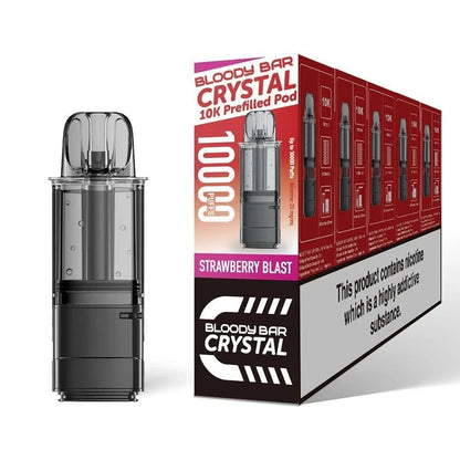 Bloody Bar Crystal 10000 Puff 10K Prefilled Replaceable Pods 20mg Nic Salt Vape