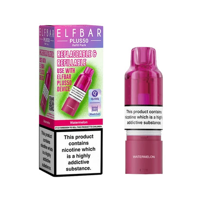 ElfBar Plus 50 Refill Kit | Rechargeable & Refillable | F9 | E-Cig | UK | 20mg
