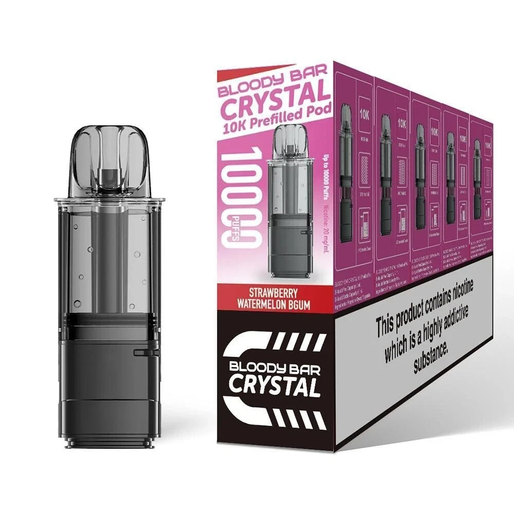 Bloody Bar Crystal 10000 Puff 10K Prefilled Replaceable Pods 20mg Nic Salt Vape