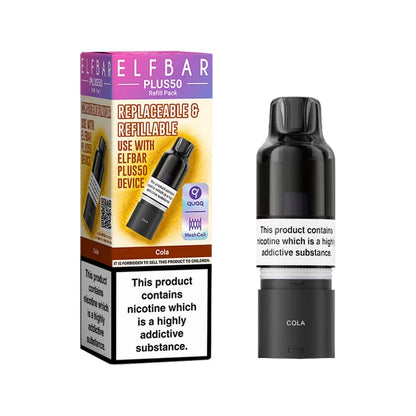 ElfBar Plus 50 Refill Kit | Rechargeable & Refillable | F9 | E-Cig | UK | 20mg