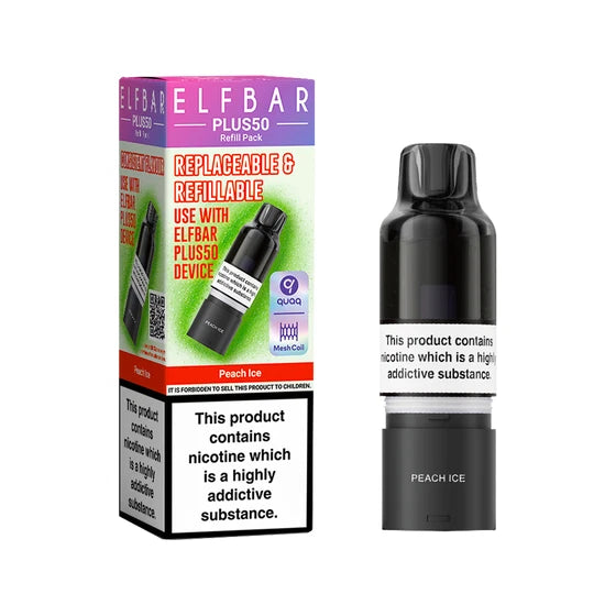ElfBar Plus 50 Refill Kit | Rechargeable & Refillable | F9 | E-Cig | UK | 20mg