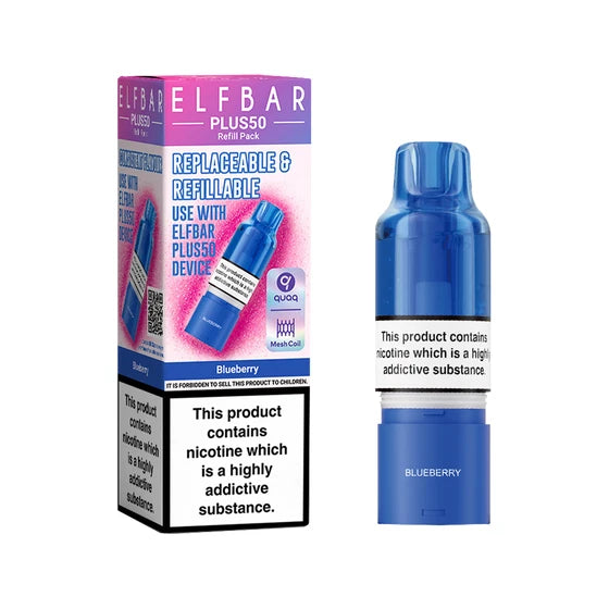 ElfBar Plus 50 Refill Kit | Rechargeable & Refillable | F9 | E-Cig | UK | 20mg
