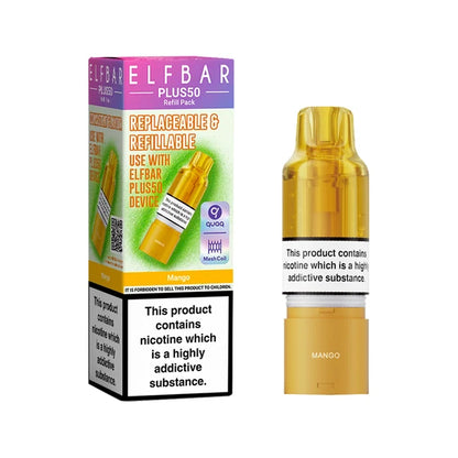 ElfBar Plus 50 Refill Kit | Rechargeable & Refillable | F9 | E-Cig | UK | 20mg