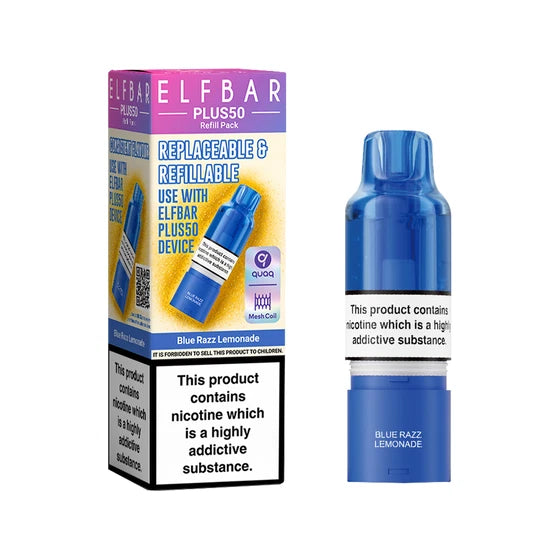 ElfBar Plus 50 Refill Kit | Rechargeable & Refillable | F9 | E-Cig | UK | 20mg