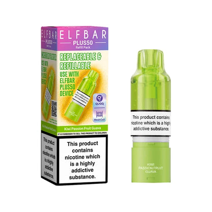 ElfBar Plus 50 Refill Kit | Rechargeable & Refillable | F9 | E-Cig | UK | 20mg