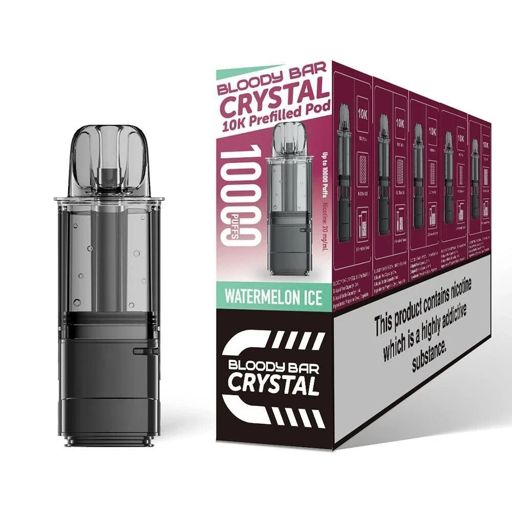 Bloody Bar Crystal 10000 Puff 10K Prefilled Replaceable Pods 20mg Nic Salt Vape