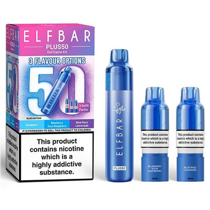 ElfBar Plus 50 Refill Kit | Rechargeable & Refillable | F9 | E-Cig | UK | 20mg