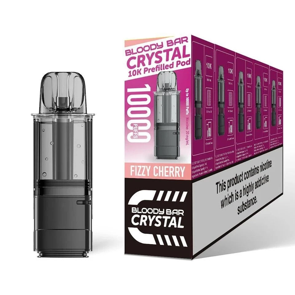 Bloody Bar Crystal 10000 Puff 10K Prefilled Replaceable Pods 20mg Nic Salt Vape