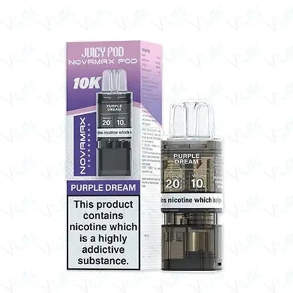 Juicy Pod NovaMax 10K Prefilled Vape Pod 10,000 Puffs, 2000mAh, Replaceable Pods