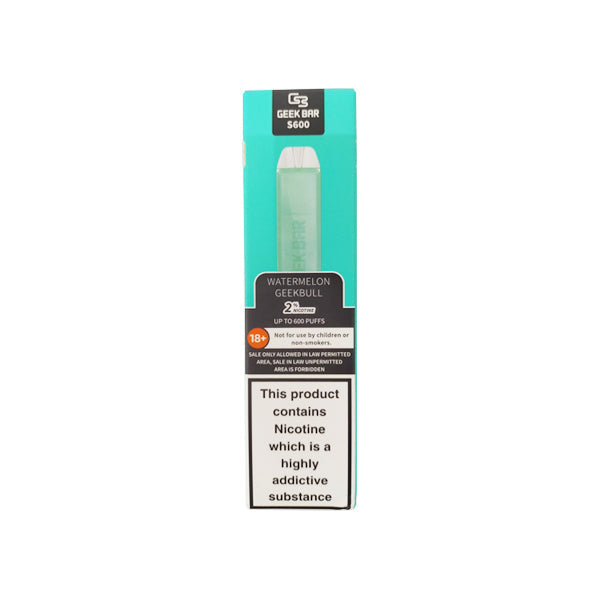 20mg Geek Bar S600 Disposable Vape Device 600 Puffs - Love Shisha