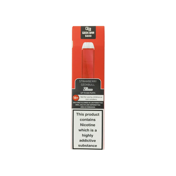 20mg Geek Bar S600 Disposable Vape Device 600 Puffs - Love Shisha